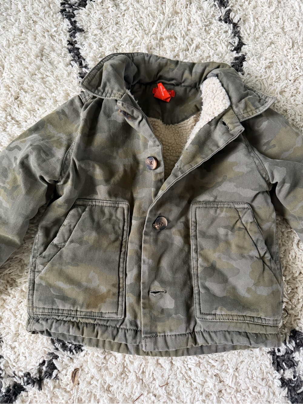 Joe Fresh Kids' Camouflage Puffer Jacket in Olive camouflage